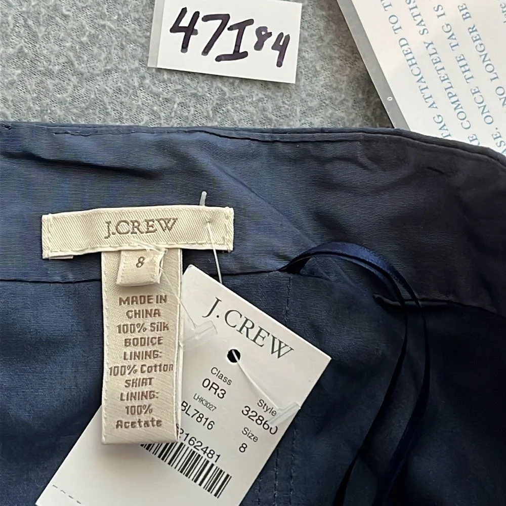 J. Crew Taffeta Mini Dress Size 8 Silk Strapless Hoco Cocktail Holiday Party
